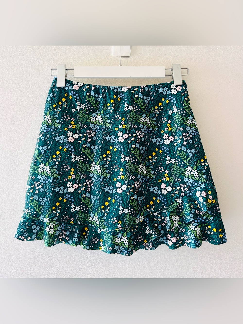 Lime Ricki Teal Green Floral Bikini Skirt